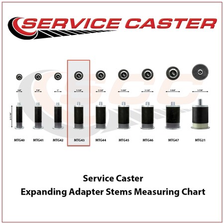 Service Caster 5 Inch SS Blue Polyurethane Swivel 1-1/8 Inch Expanding Stem Caster Brake, 2PK SCC-SSEX20S514-PPUBBLUE2-TLB-2-MTG43